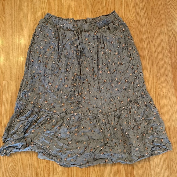 Mikarose midi skirt in blue blossom - Picture 2 of 2